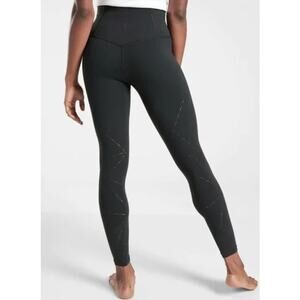 Athleta Elation Laser Cut Tight Legging Black Women's Size Small Athletic Pants